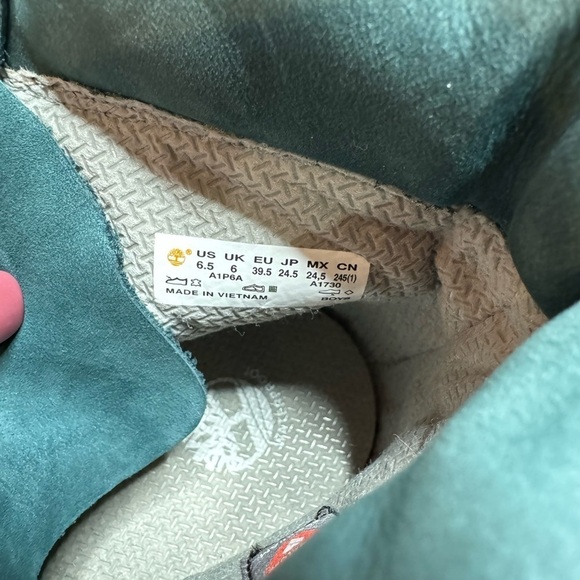 Timberland Blue Green Hiking Boots Boys Size 6.5 - Picture 7 of 7